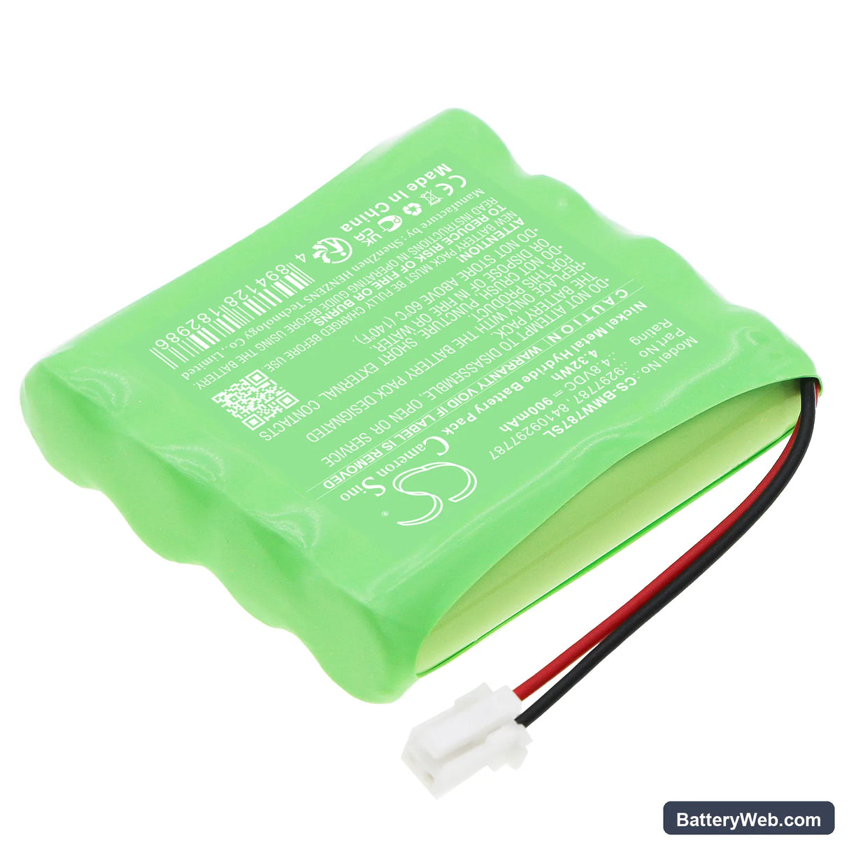 BMW F01 740i N54 3.0L Replacement Battery, 4.8V, 900mAh, Ni-MH 2