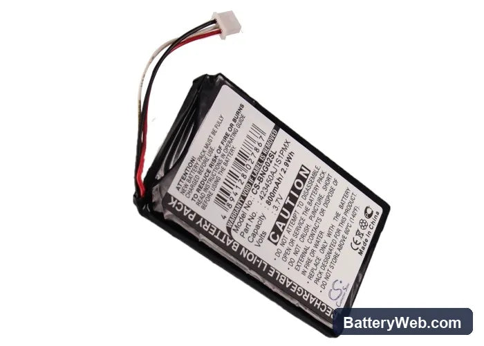 Blaupunkt TravelPilot 100 Replacement Battery, 3.7V, 800mAh, Li-ion 5