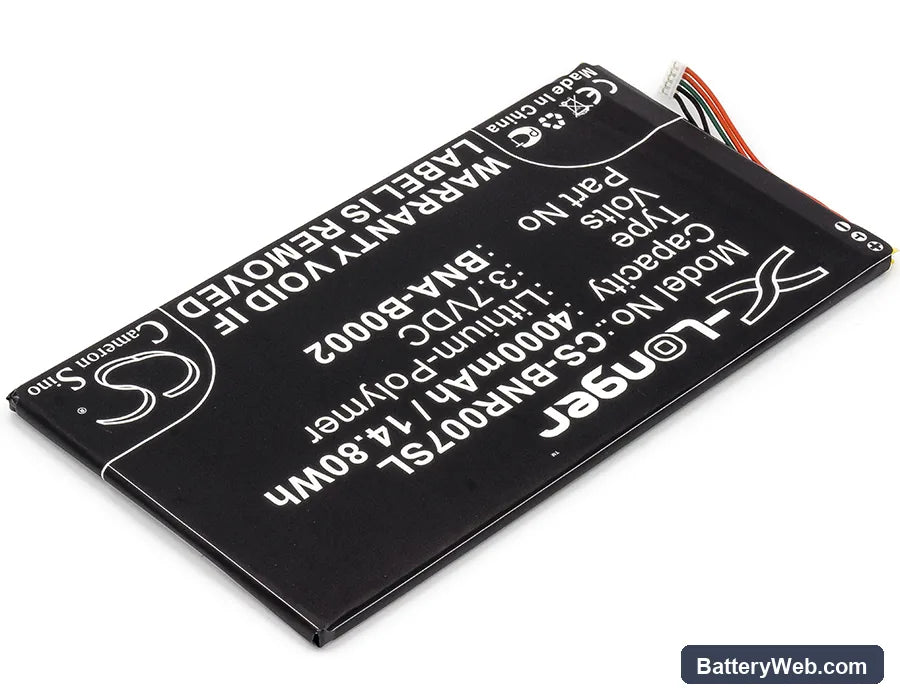 Barnes & Noble NOOK HD 7 tablet Replacement Battery, 3.7V, 4000mAh, Li-Polymer 2
