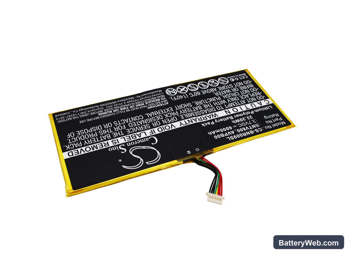 Barnes & Noble NOOK HD+9 Replacement Battery, 3.7V, 6000mAh, Li-Polymer 2
