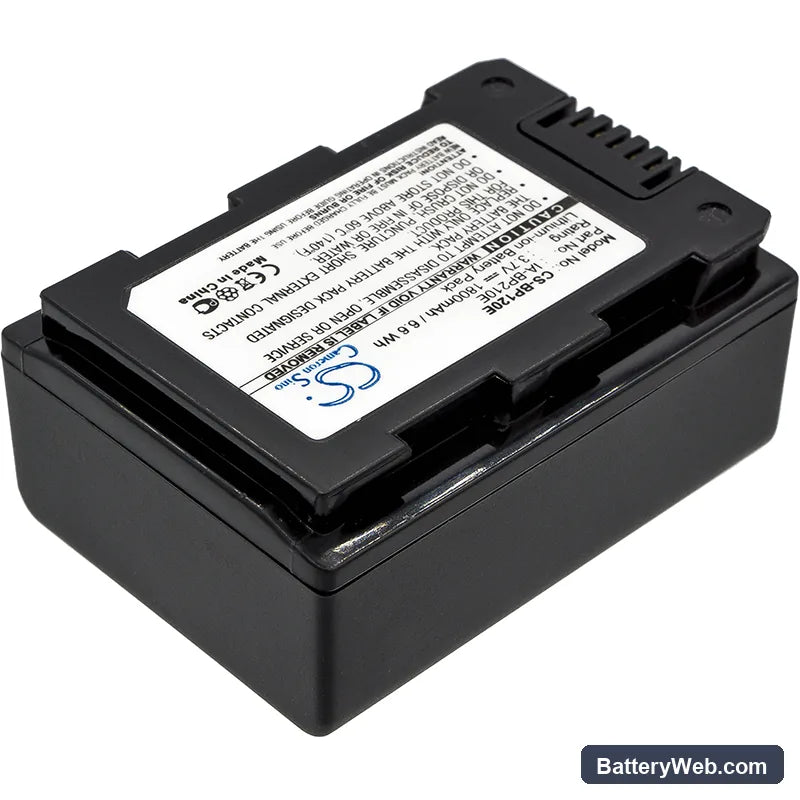 Samsung HMX-S10 Replacement Battery, 3.7V, 1800mAh, Li-ion 2