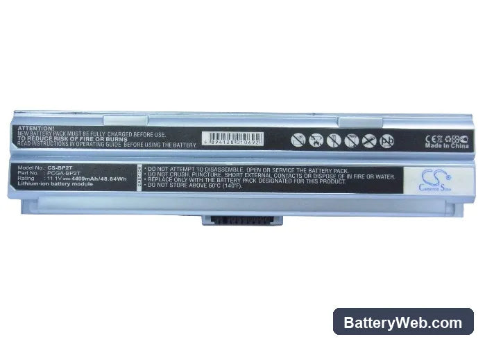 Sony VAIO PCG-TR1AP Replacement Battery, 11.1V, 4400mAh, Li-ion 5