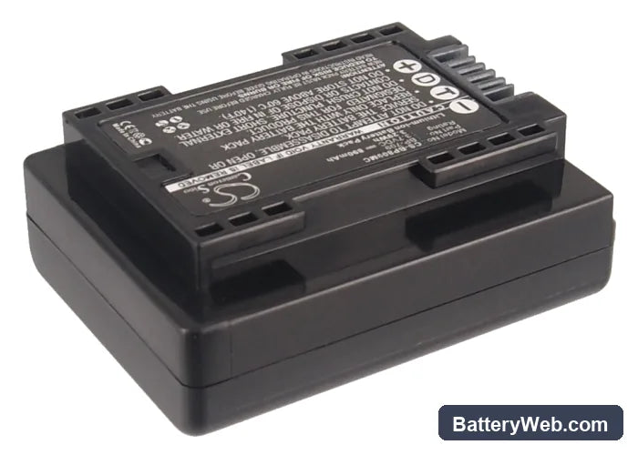 Canon VIXIA HF M52 Replacement Battery, 3.7V, 890mAh, Li-ion 2