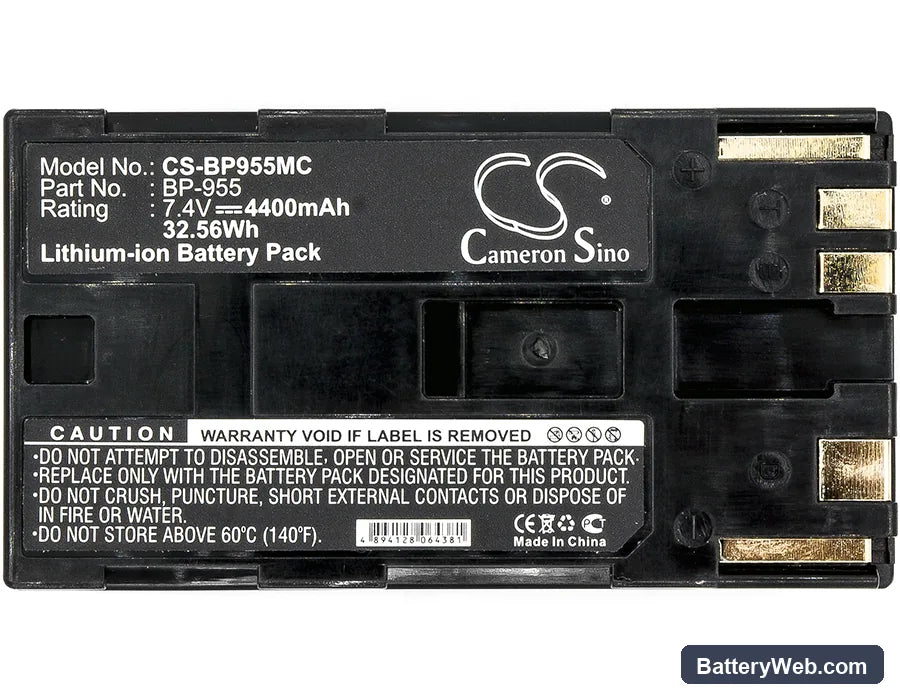 Canon C300 Mark I Replacement Battery, 7.4V, 4400mAh, Li-ion 5