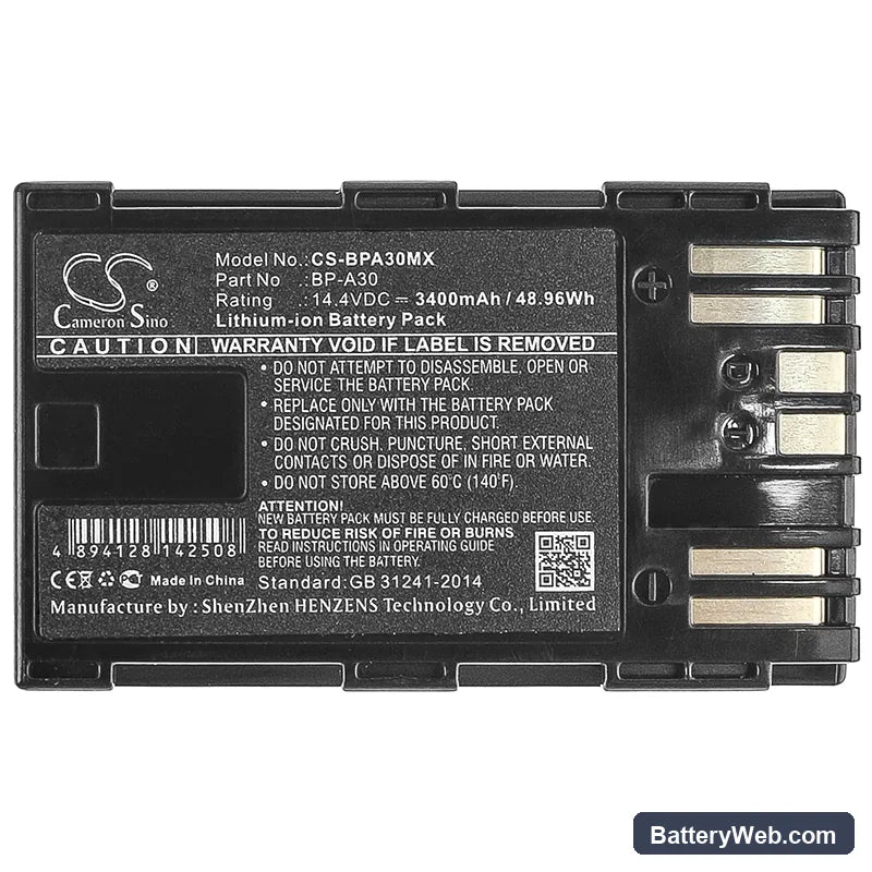 Canon CA-CP200L Replacement Battery, 14.4V, 3400mAh, Li-ion 5