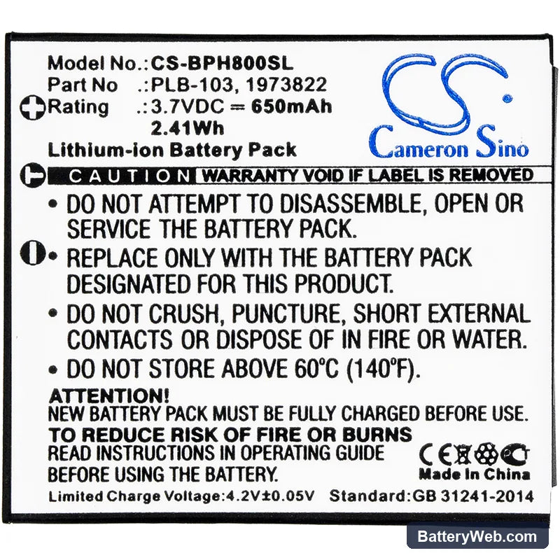 Bang & Olufsen BeoPlay H7 Replacement Battery, 3.7V, 650mAh, Li-ion 3