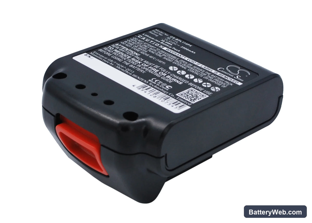 Black & Decker ASL146BT12A Replacement Battery, 14.4V, 2500mAh, Li-ion 4