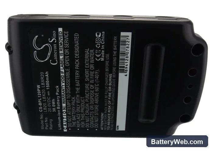Bostitch BTC400 Replacement Battery, 20V, 1500mAh, Li-ion 5