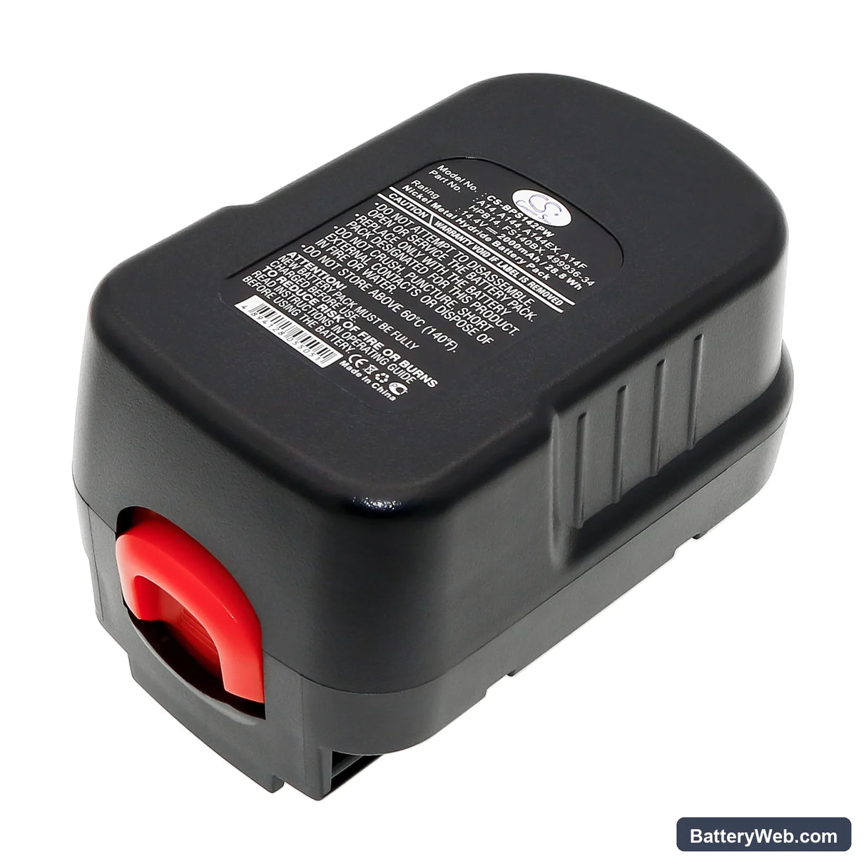 Black & Decker BDG14SF-2 Replacement Battery, 14.4V, 2000mAh, Ni-MH 3