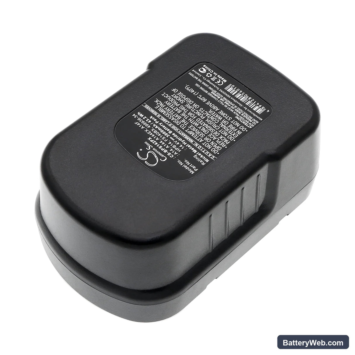 Black & Decker BDG14SF-2 Replacement Battery, 14.4V, 3000mAh, Ni-MH 4