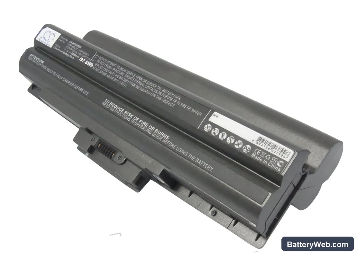 Sony VAIO VGN-AW41JF Replacement Battery, 11.1V, 8800mAh, Li-ion 1