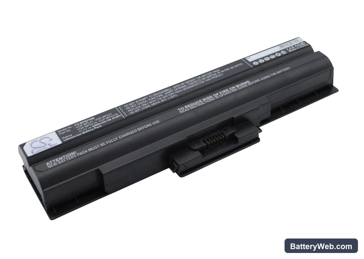 Sony VAIO VGN-AW41JF Replacement Battery, 11.1V, 4400mAh, Li-ion 2