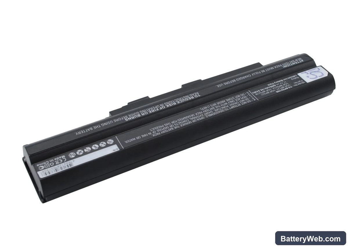 Sony VAIO VGN-AW41JF Replacement Battery, 11.1V, 4400mAh, Li-ion 3