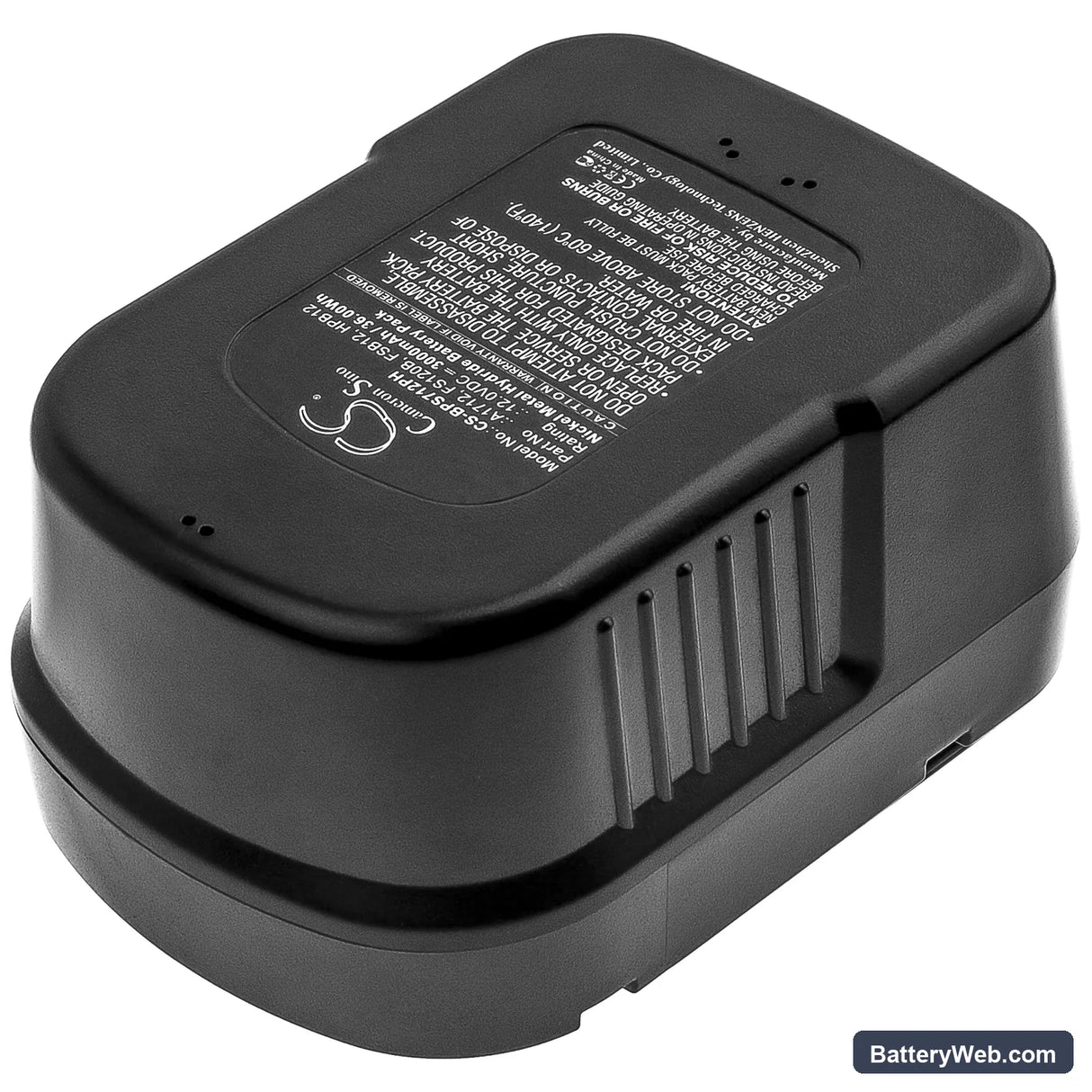 Firestorm FS1200D Replacement Battery, 12V, 3000mAh, Ni-MH 4