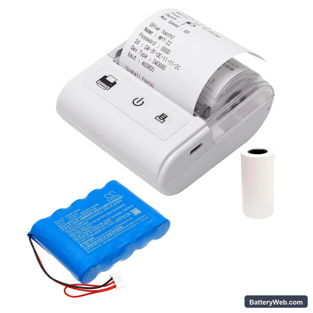 Benning Drucker PT1 Replacement Battery, 6V, 1800mAh, Ni-MH 6
