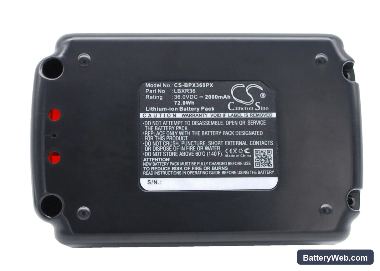 Black & Decker LST136 Replacement Battery, 36V, 2000mAh, Li-ion 1