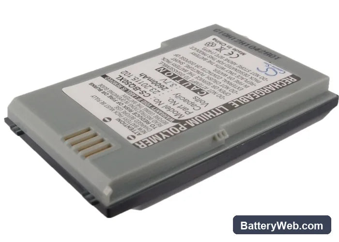 BenQ-Siemens P50 Replacement Battery, 3.7V, 2600mAh, Li-Polymer 2