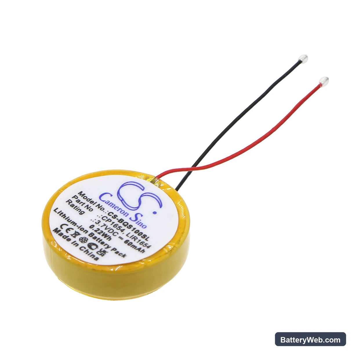 Bose SoundSport Wireless Replacement Battery, 3.7V, 60mAh, Li-ion 1