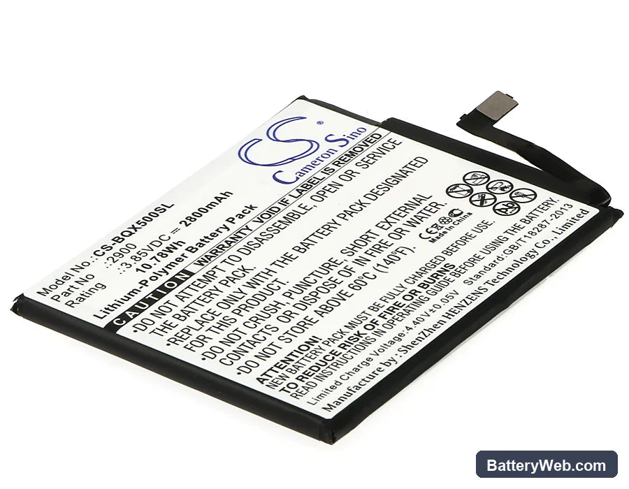 BQ Aquaris X5 Replacement Battery, 3.85V, 2800mAh, Li-Polymer 1