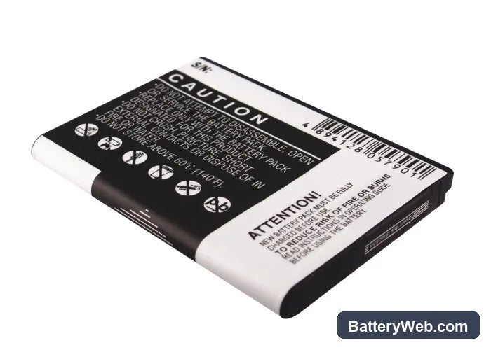 BlackBerry Pearl 3G Replacement Battery, 3.7V, 1100mAh, Li-ion 3