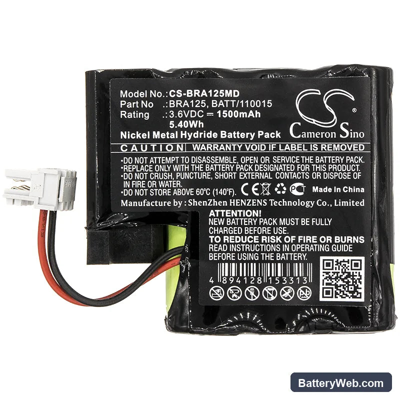 Braun Perfusor compact Replacement Battery, 3.6V, 1500mAh, Ni-MH 3