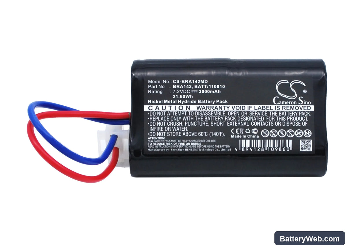Braun Perfusor FT91 Replacement Battery, 7.2V, 3000mAh, Ni-MH 5