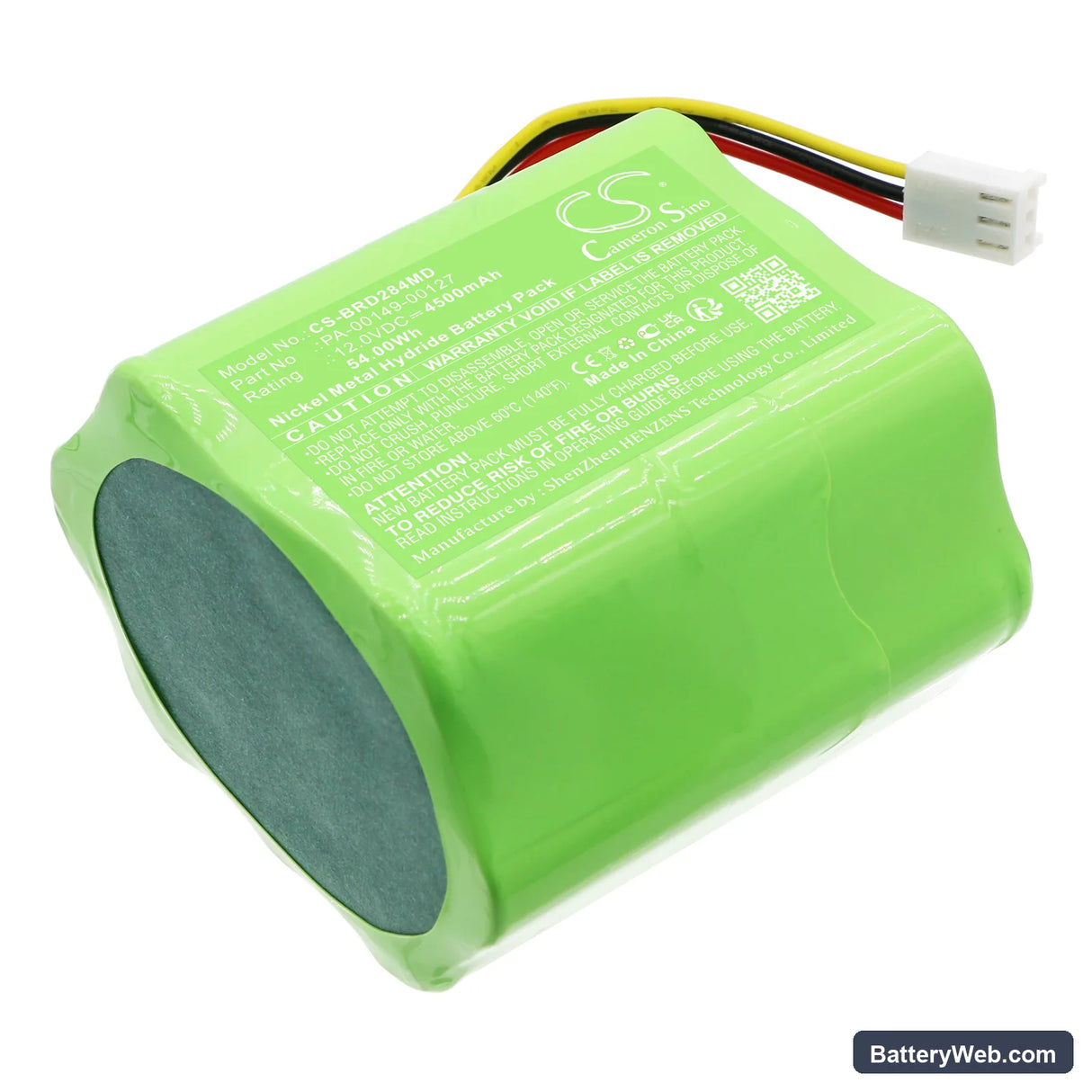 Bard Medsystems Portascan Replacement Battery, 12V, 4500mAh, Ni-MH 1