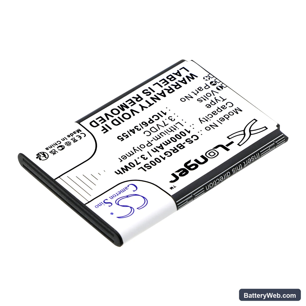 Brondi AMICO Gentile Replacement Battery, 3.7V, 1000mAh, Li-Polymer 2