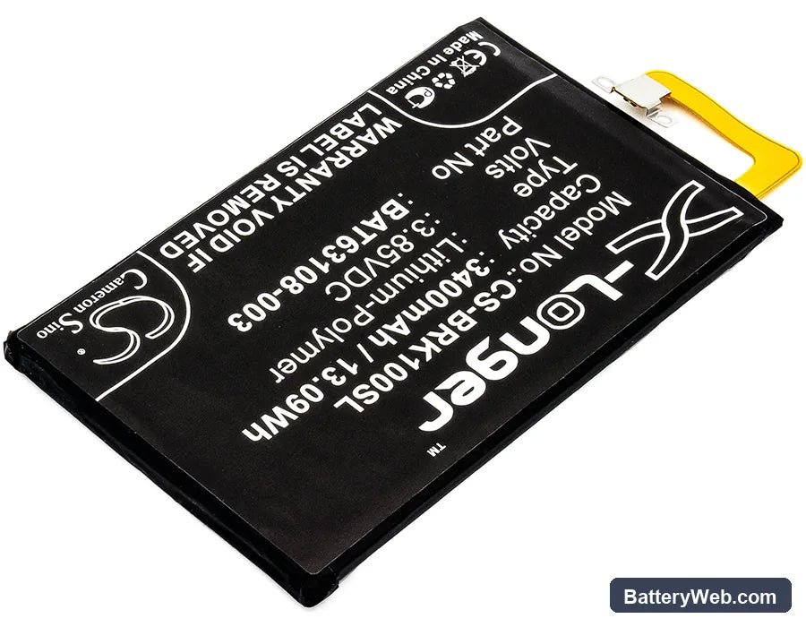 BlackBerry KEYone Replacement Battery, 3.85V, 3400mAh, Li-Polymer 2
