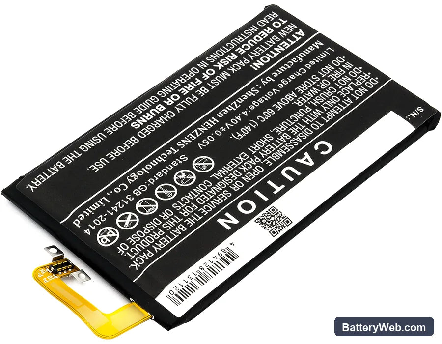 BlackBerry KEYone Replacement Battery, 3.85V, 3400mAh, Li-Polymer 4