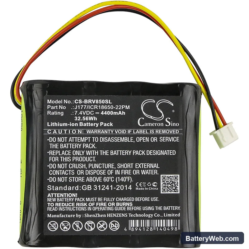 Klipsch KMC1 Replacement Battery, 7.4V, 4400mAh, Li-ion 3