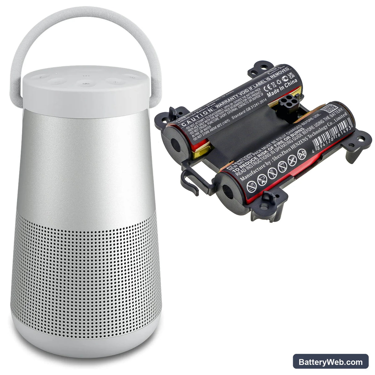 Bose Soundlink Revolve+ Replacement Battery, 7.4V, 2600mAh, Li-ion 6