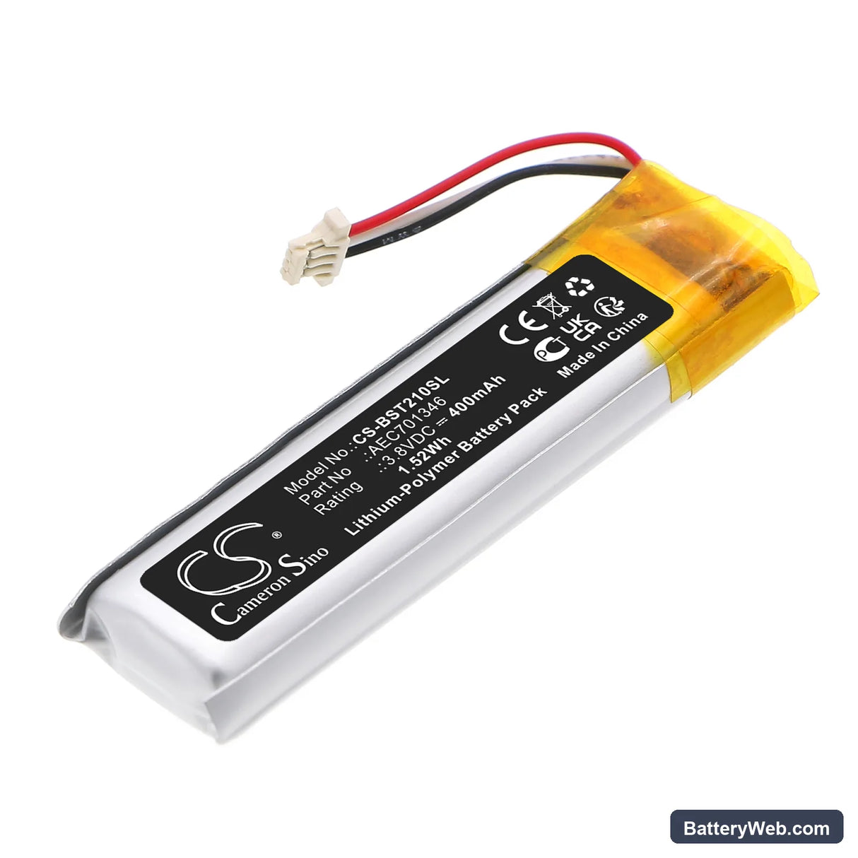 Beats Studio Buds Charging Case Replacement Battery, 3.8V, 400mAh, Li-Polymer 1