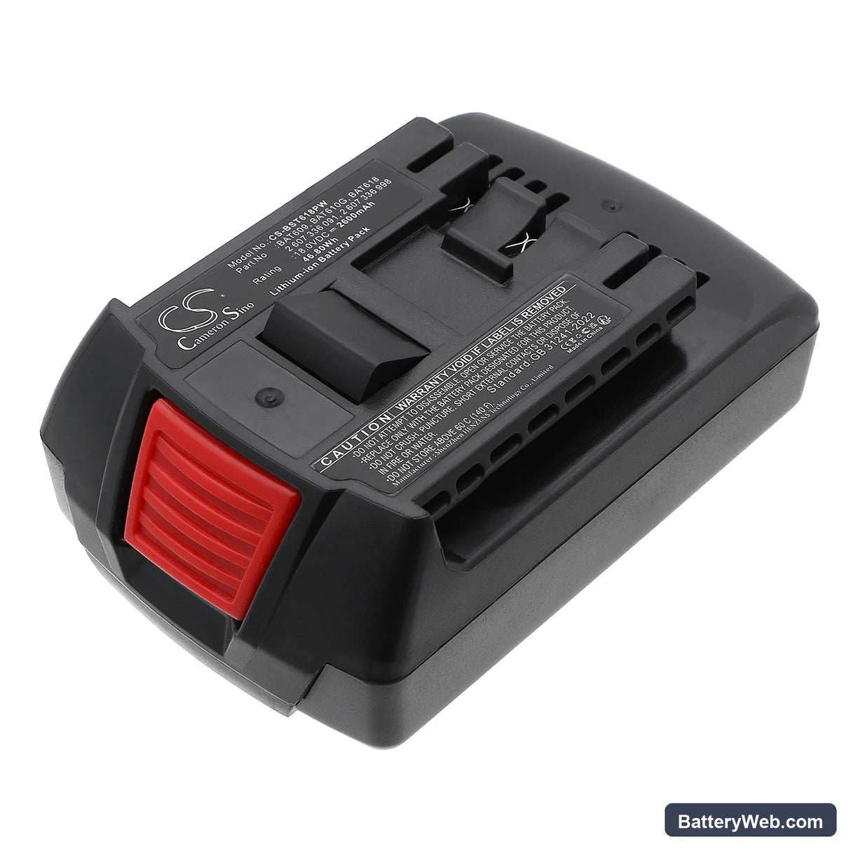 Bosch GWS 18 V-LI Replacement Battery, 18V, 2600mAh, Li-ion 1