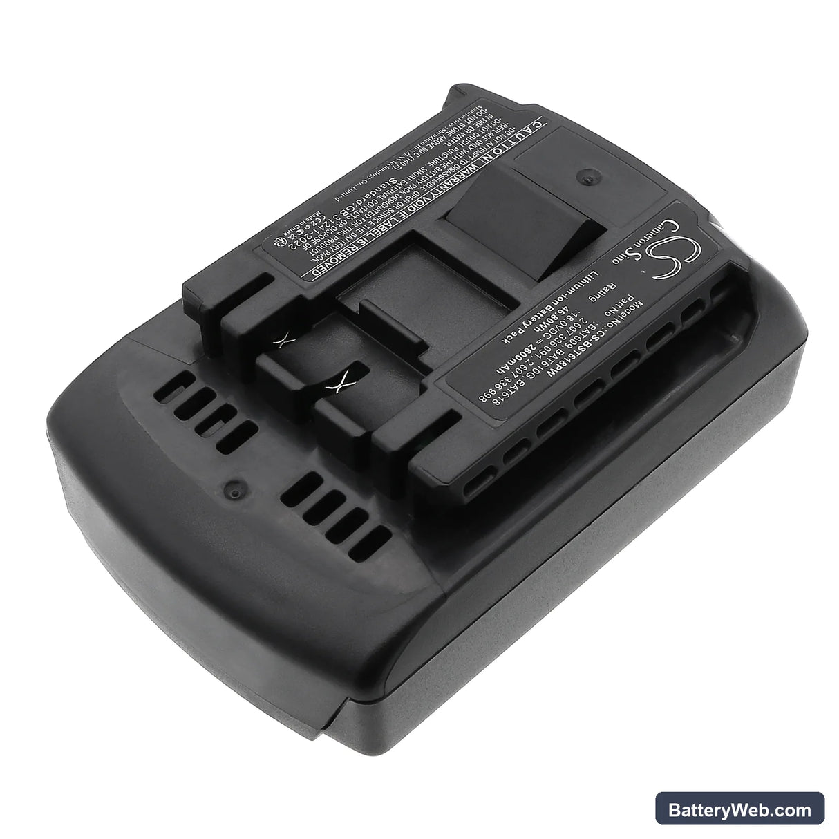 Bosch GWS 18 V-LI Replacement Battery, 18V, 2600mAh, Li-ion 2