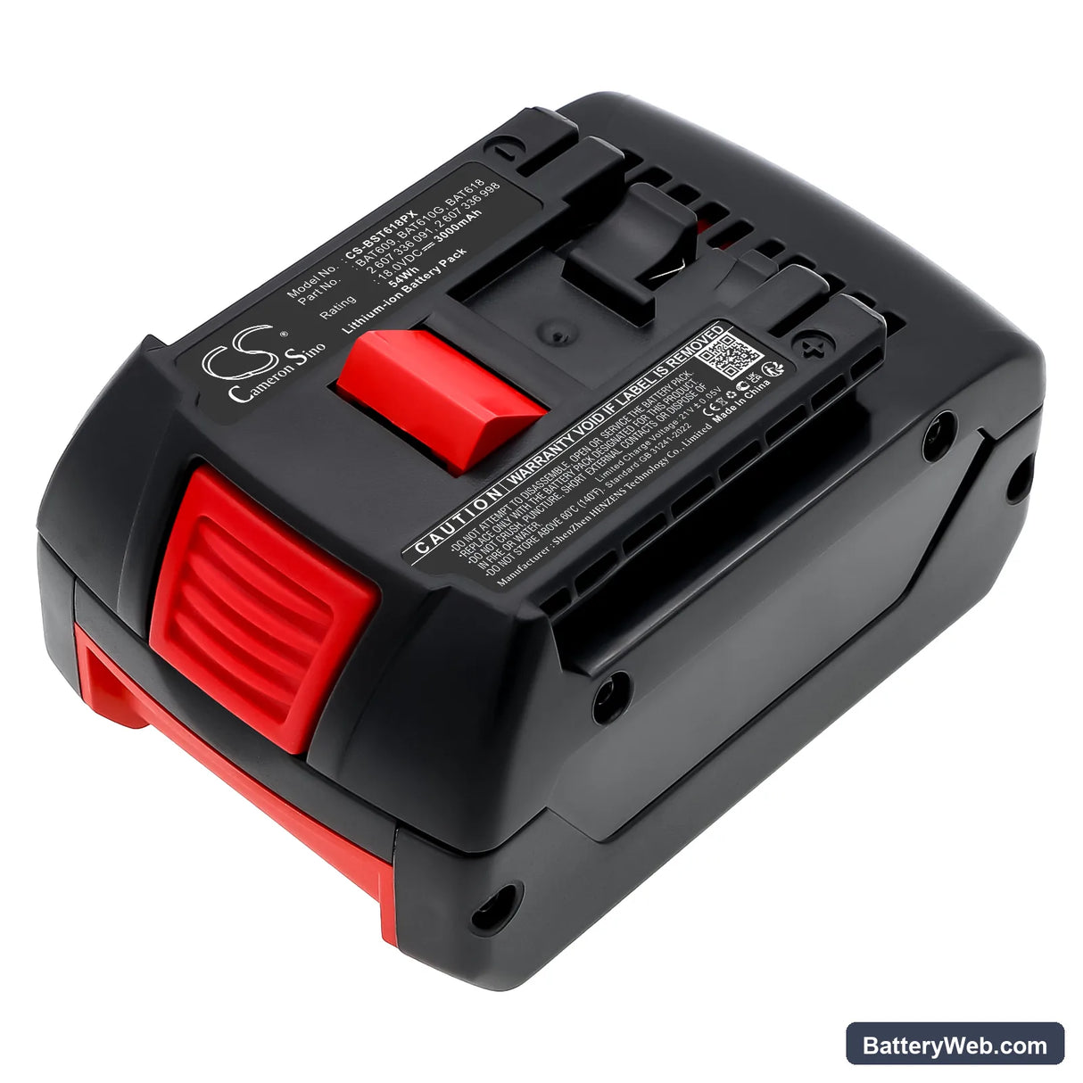 Bosch GWS 18 V-LI Replacement Battery, 18V, 3000mAh, Li-ion 1