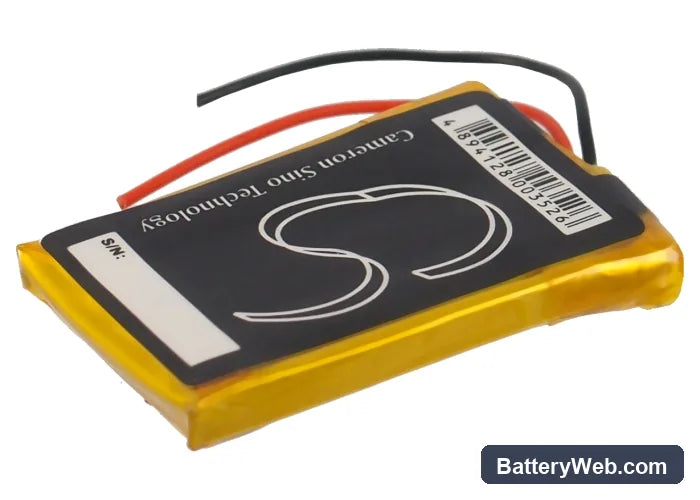 JBL Replacement Battery, 3.7V, 180mAh, Li-Polymer 3