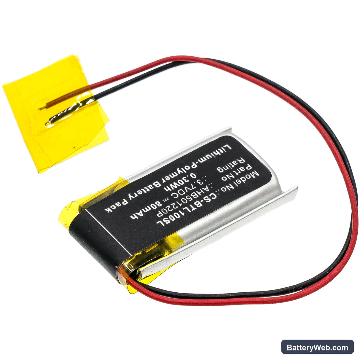 Bose Bluetooth Headset Series 1 Replacement Battery, 3.7V, 80mAh, Li-Polymer 2