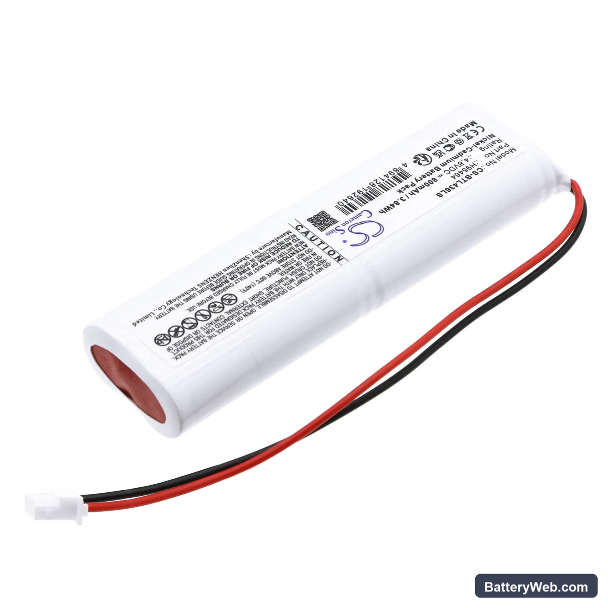 Bticino L4368/1 Replacement Battery, 4.8V, 800mAh, Ni-CD 2