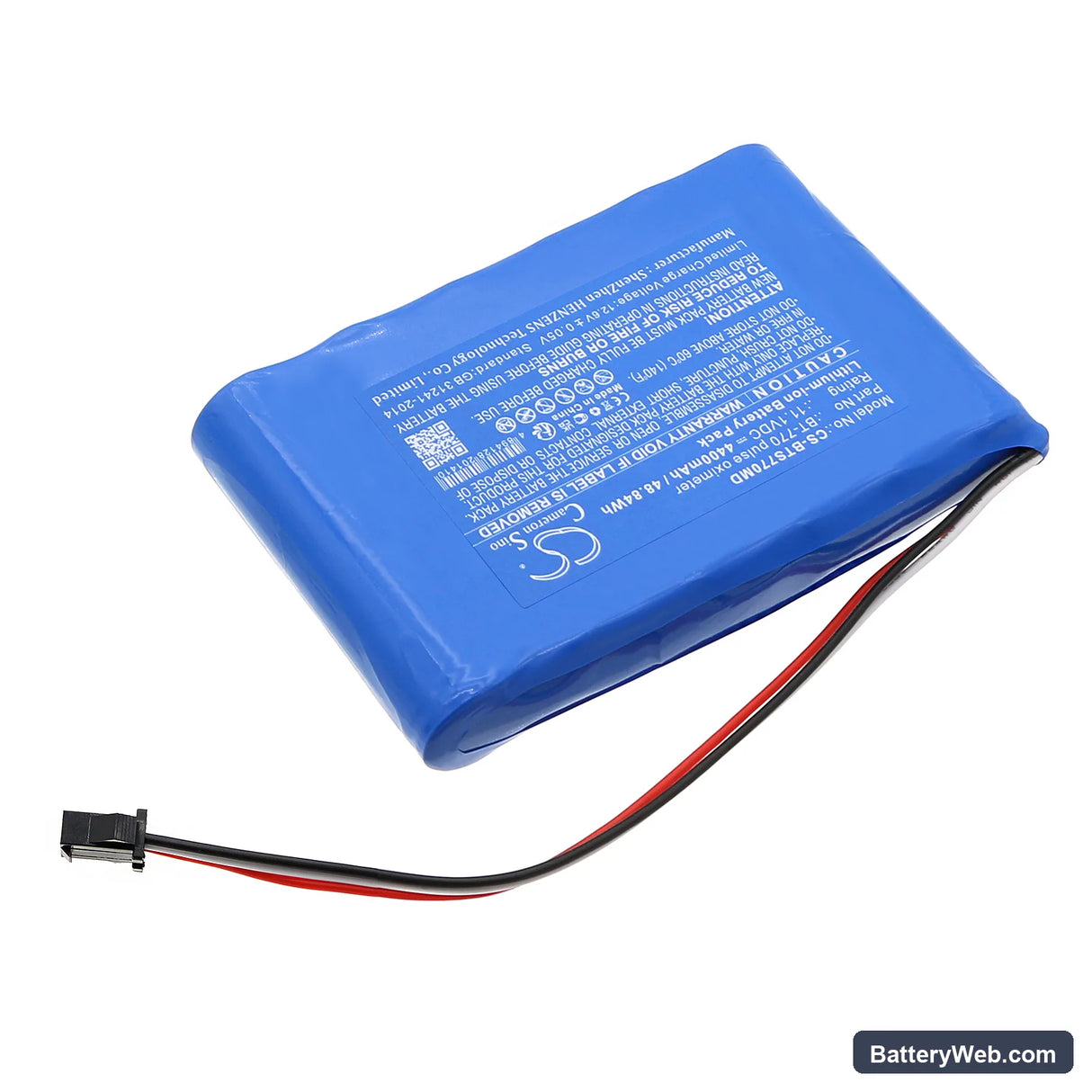 Bistos BT-740 pulse oximeter Replacement Battery, 11.1V, 4400mAh, Li-ion 2