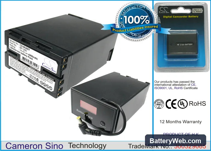 Sony PMW-EX1 Replacement Battery, 14.4V, 4400mAh, Li-ion 1