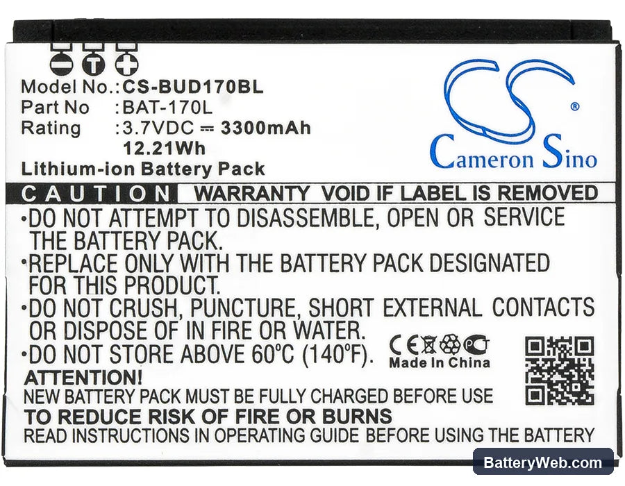 BlueBird Pidion BM-170 Replacement Battery, 3.7V, 3300mAh, Li-ion 5