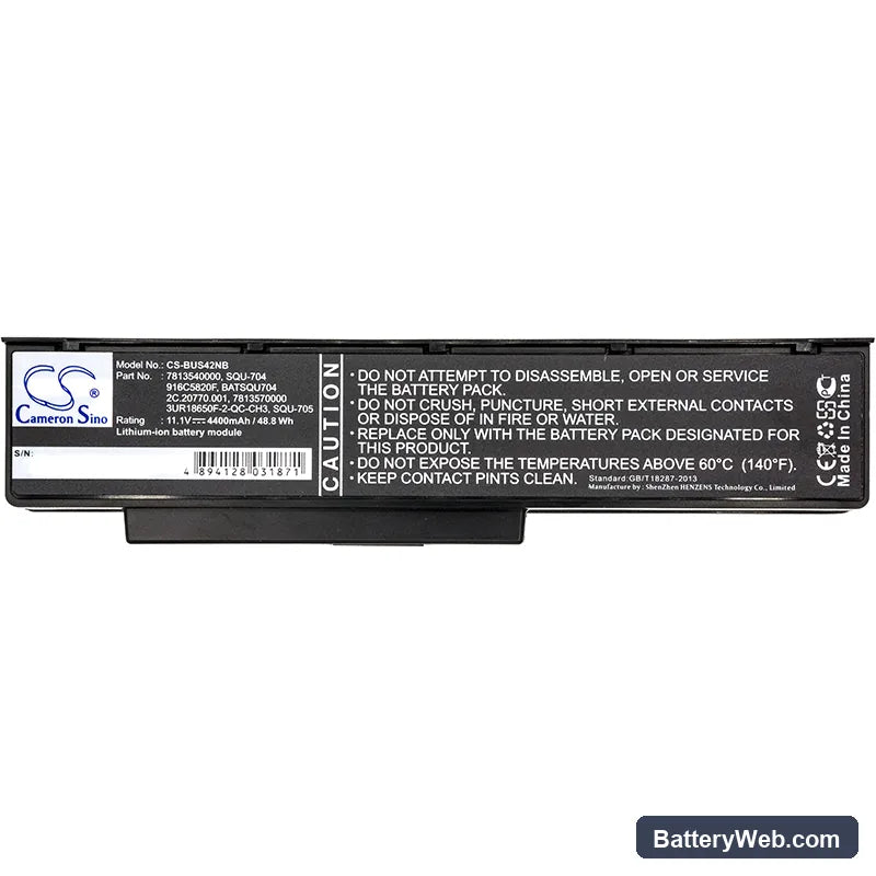 BenQ JoyBook R56 Replacement Battery, 11.1V, 4400mAh, Li-ion 3