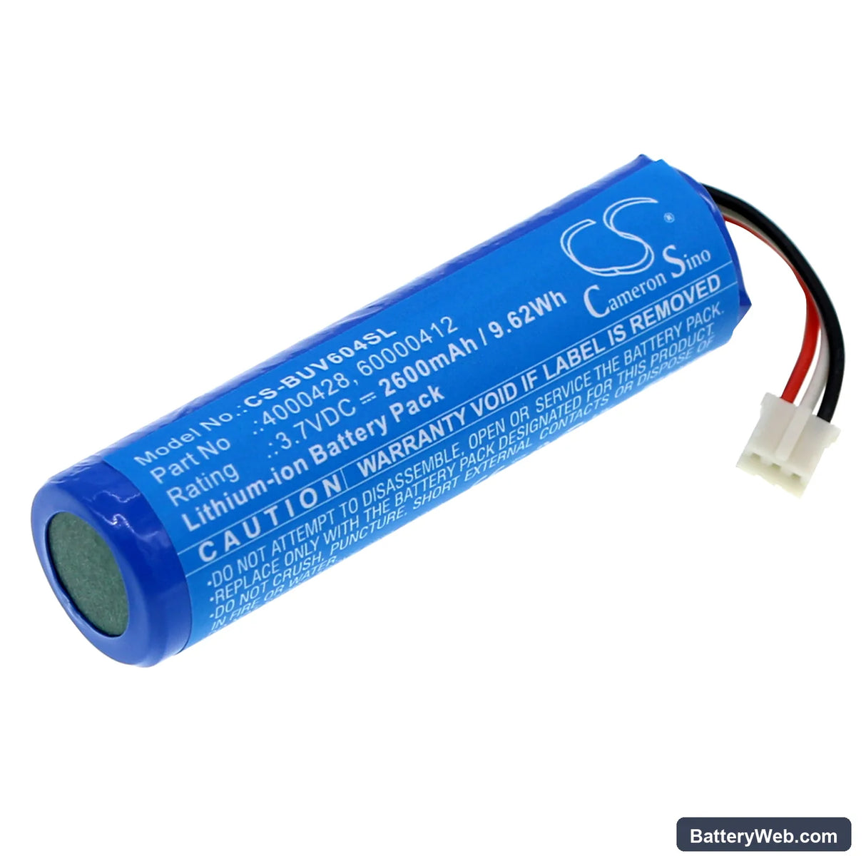 Burton UV604 LED Replacement Battery, 3.7V, 2600mAh, Li-ion 1