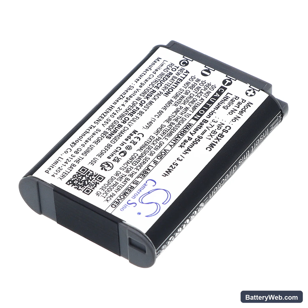 Sony CX405 Handycam Replacement Battery, 3.7V, 950mAh, Li-ion 2