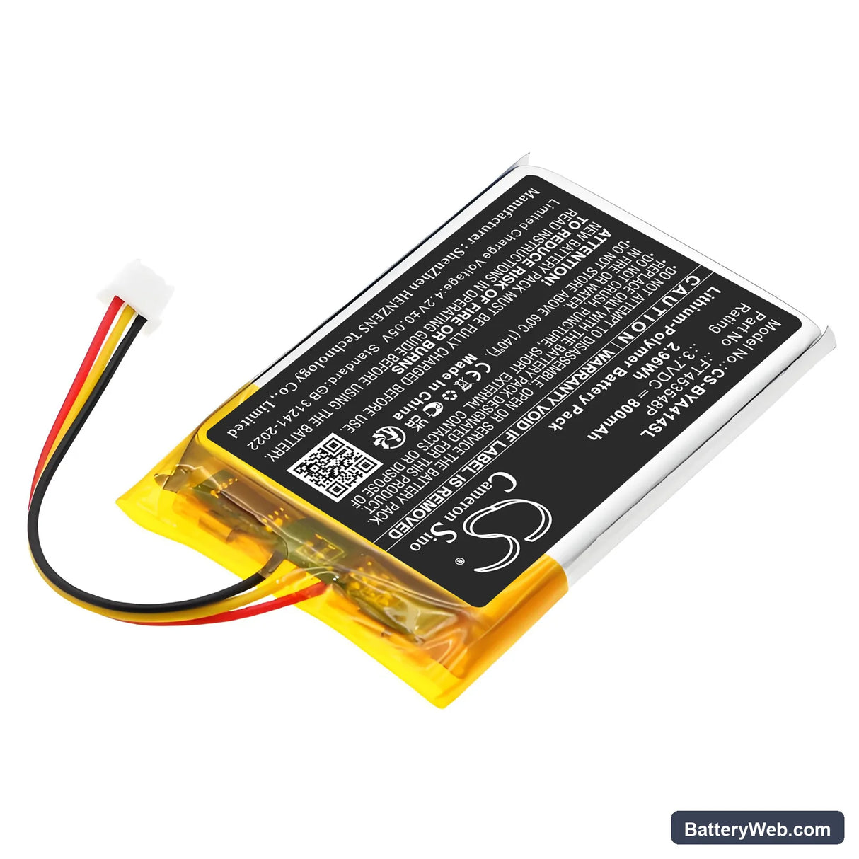 Babymoov A014414 Replacement Battery, 3.7V, 800mAh, Li-Polymer 2