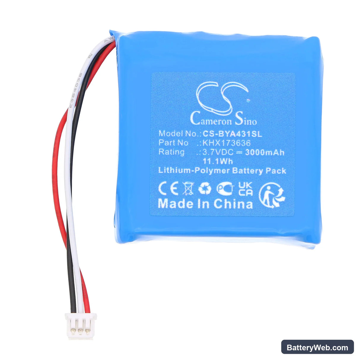 Babymoov A014429 Replacement Battery, 3.7V, 3000mAh, Li-Polymer 3