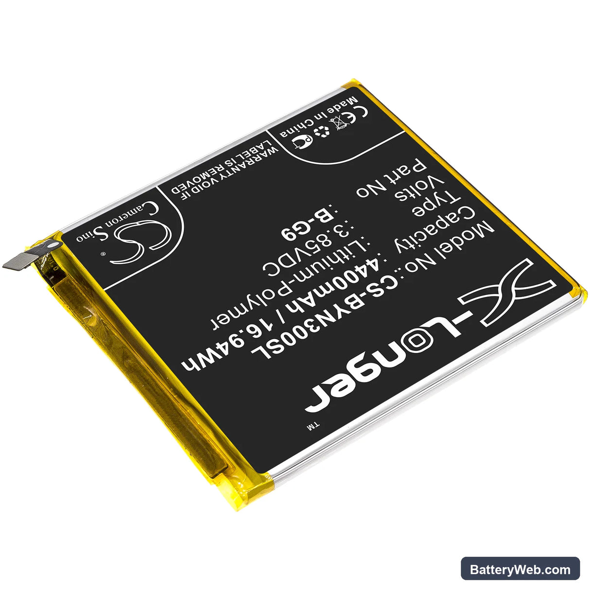 Vivo Nex 3 Replacement Battery, 3.85V, 4400mAh, Li-Polymer 2