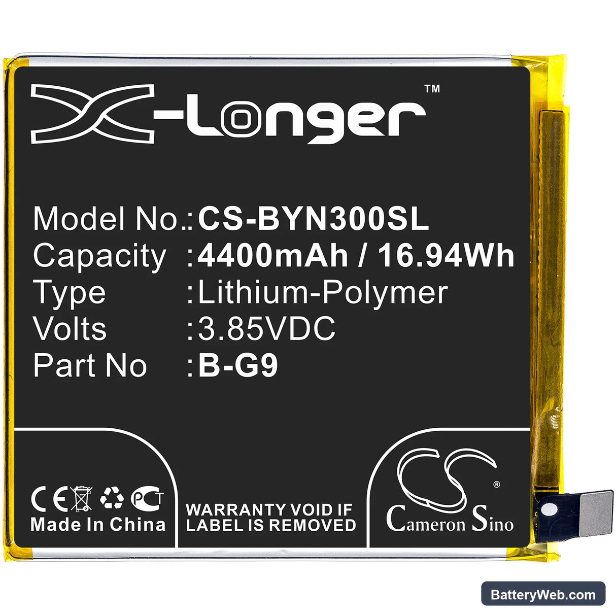 Vivo Nex 3 Replacement Battery, 3.85V, 4400mAh, Li-Polymer 3