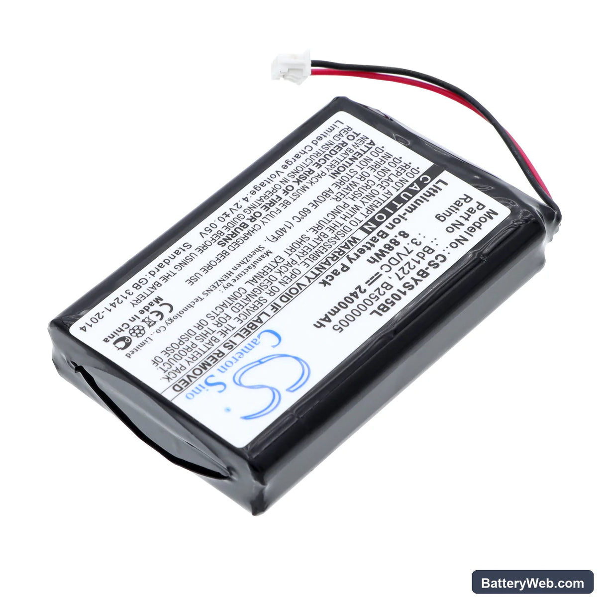 Ingenico RoadRunners Evolution 1D Replacement Battery, 3.7V, 2400mAh, Li-ion 2